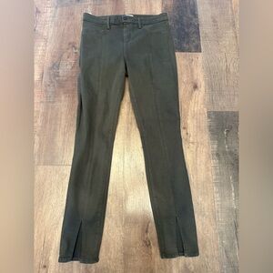 L'AGENCE Dark Olive skinny slit front pant size 30